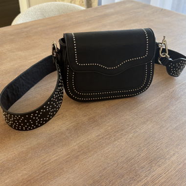 Black Rivet Crossbody Bag