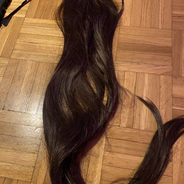 Braune Haarverlängerung