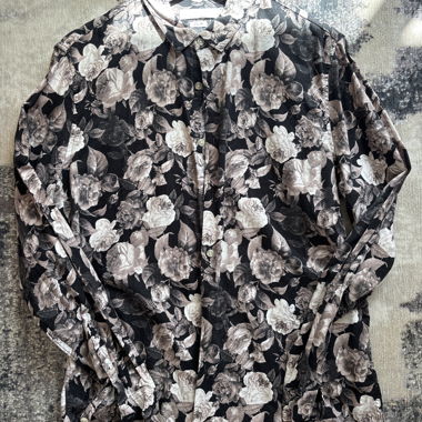 Black Floral Shirt