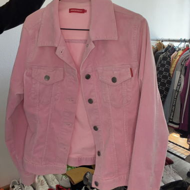 Veste en velours côtelé rose