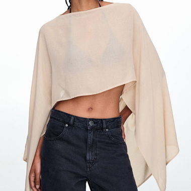 Long Sleeve cropped Cape