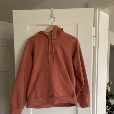 Obey Hoodie recycled, koralle, S