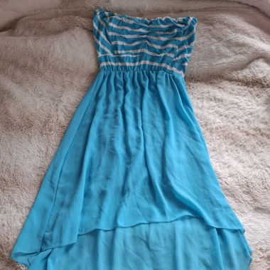 Abito bustier turchese
