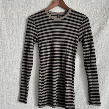 DILLING Bio Merino Longsleeve, gestreift EU 40