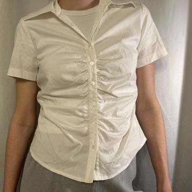 camicia vintage aderente bianca