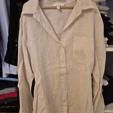 Beige linen shirt H&M