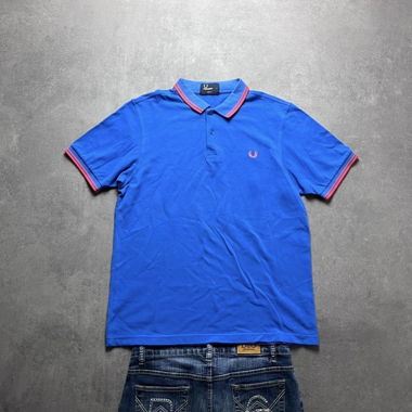 Vintage Fred Perry Polo Blue Size L