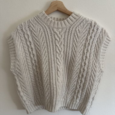 Maglione in maglia senza maniche