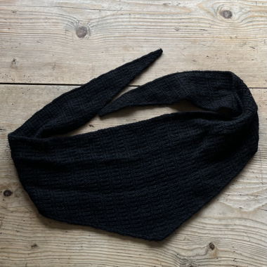 Hand-knitted scarf