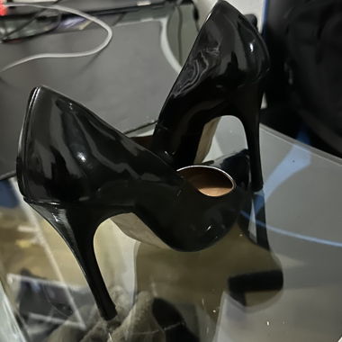 Black Patent Heels from Topshop