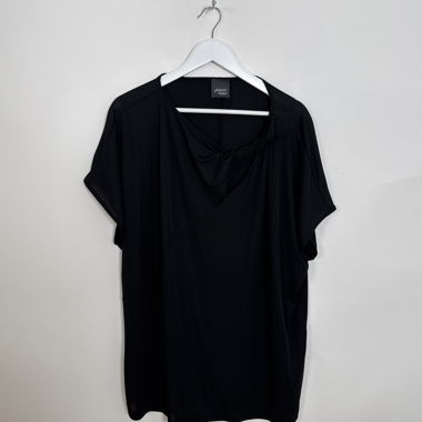 Bluse Marina Rinaldi mit schwarzem Bindeschluss