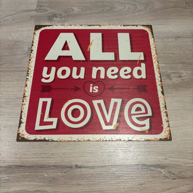 Insegna in metallo Love