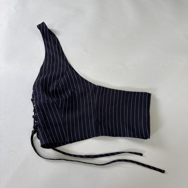 Cider pinstripe bustier top