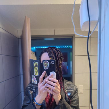 Vintige White Boys Lederjacke