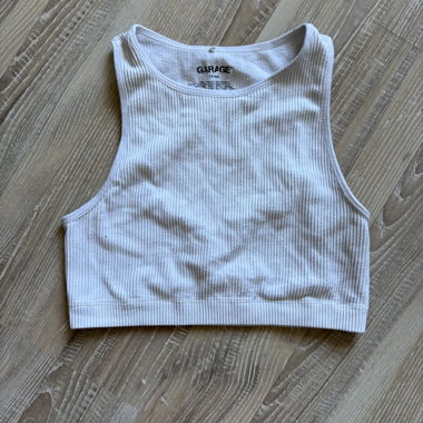Garage ribbed crop tank