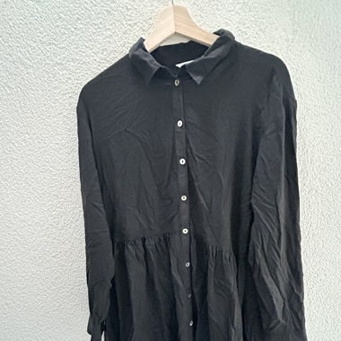 schwarzes Basic Kleid