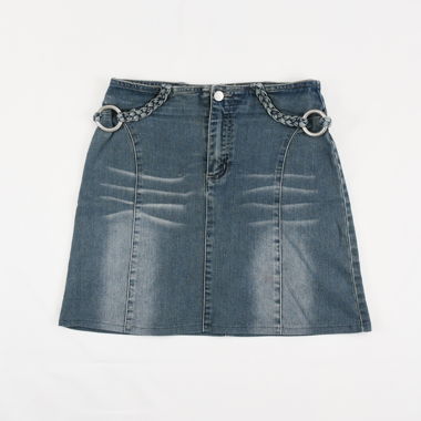Gonna Mini in Denim Y2K Avant Garde