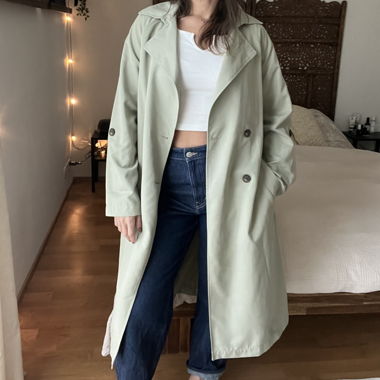 Trench verde chiaro