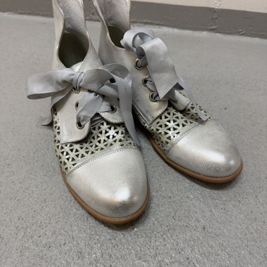 Scarpe stringate da donna argento misura 40