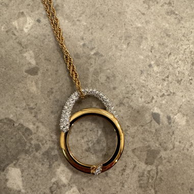 Swarovski Kette mit Lupenanhänger