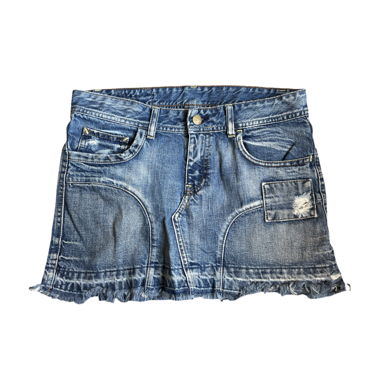 2000s Jeans Mini Skirt 