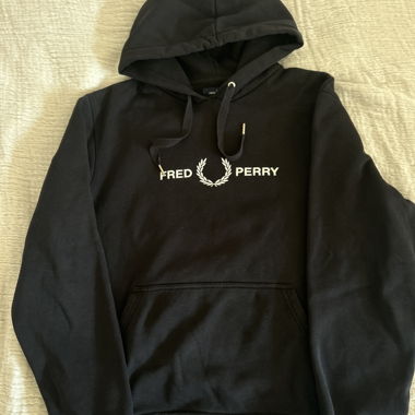 Felpa con cappuccio Fred Perry nera