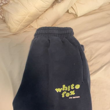White Fox Sweatpants, Comfy Loungewear