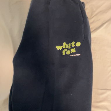 White Fox Sweatpants, Comfy Loungewear