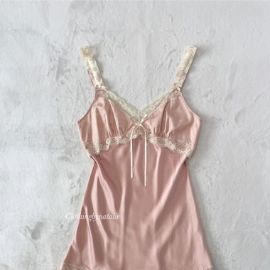 Milky Orange Satin Slip Dress (S)