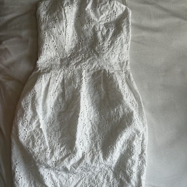 White Eyelet Lace Dress