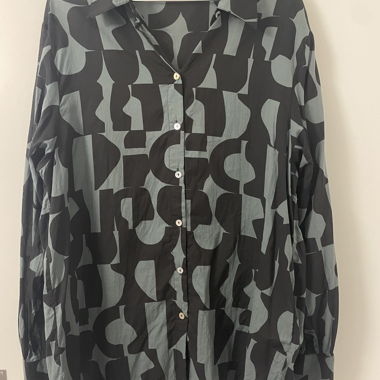Bluse olive/schwarz 