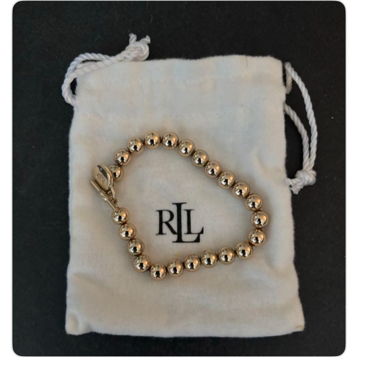Bracciale di perle con sacchetto RL