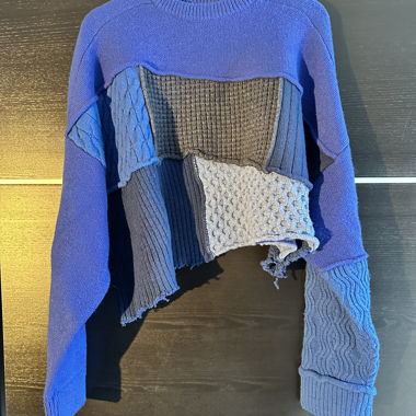 Maglione in maglia patchwork Zara x Ader Error