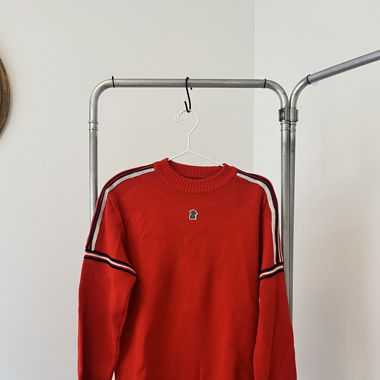 Roter strick Pullover 