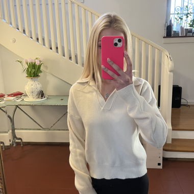 Pull blanc Subdued avec col, taille S