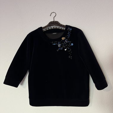 Pullover with beaded detail