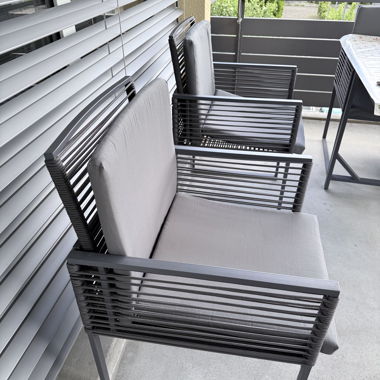 Outdoor Stuhl Set grau