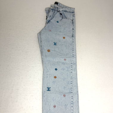 LV Embroidered Jeans