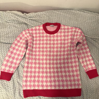 Pink knitted sweater