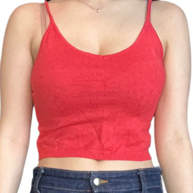 crop top rosso