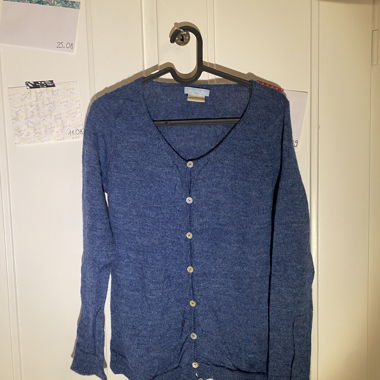 Blue Alpaca Cardigan