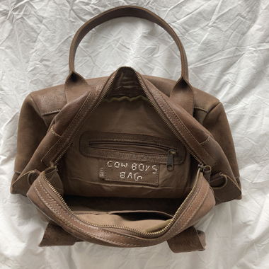 Borsa in pelle da cowboy marrone