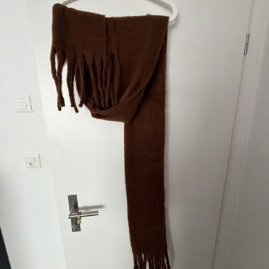Sciarpa Marrone con Nappe