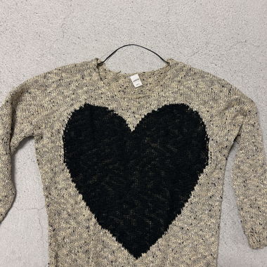 Zebra Pullover mit Herzmotiv XS/S
