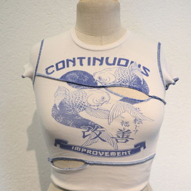Bershka Fish Graphic Crop Top