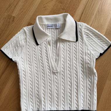 Bershka Strick-Poloshirt