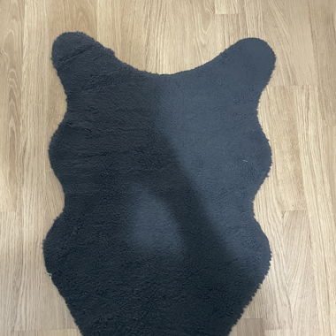 Black Faux Fur Rug