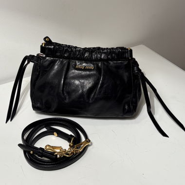Vintage Miu Miu Vitello Lux mini nero
