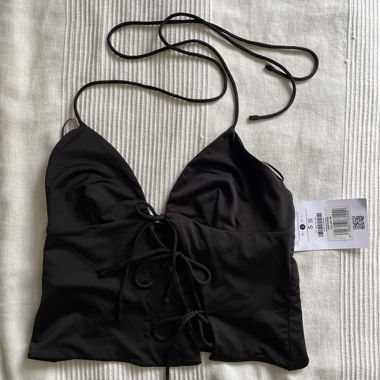 Halter Schnür-Top mit Schlaufen 