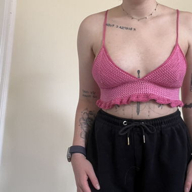 crochet crop top handmade 